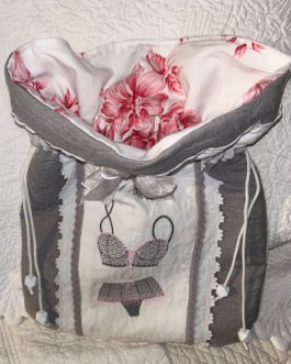 Sac à lingerie Gris et Blanc