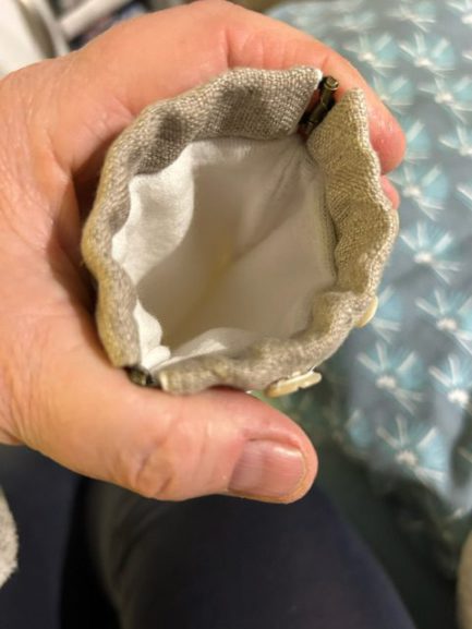 Petit étui à lunettes en lin et dentelle fine – Image 4