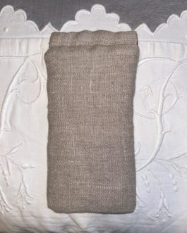 Petit étui à lunettes ‘Fleur’ et dentelle anglaise