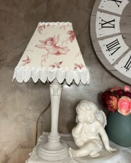 Lampe Petit Ange » en toile de Jouy.