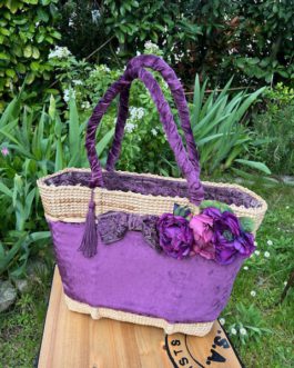 Joli panier en velours Violine