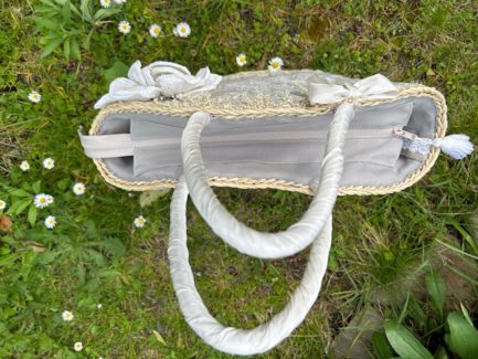 Joli panier fleur et toile de Jouy – Image 3