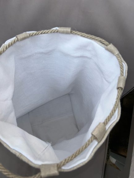 Grand sac’’baluchon’’ en chanvre et monogramme A – Image 2