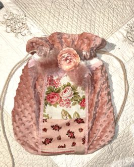 Petit sac à linge vieux rose Style Shabby-chic
