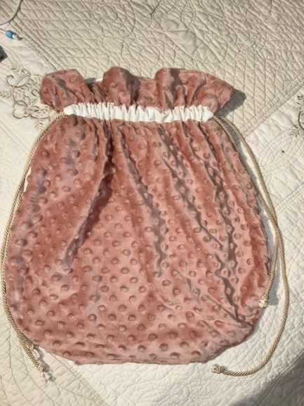 Petit sac à linge vieux rose Style Shabby-chic – Image 2