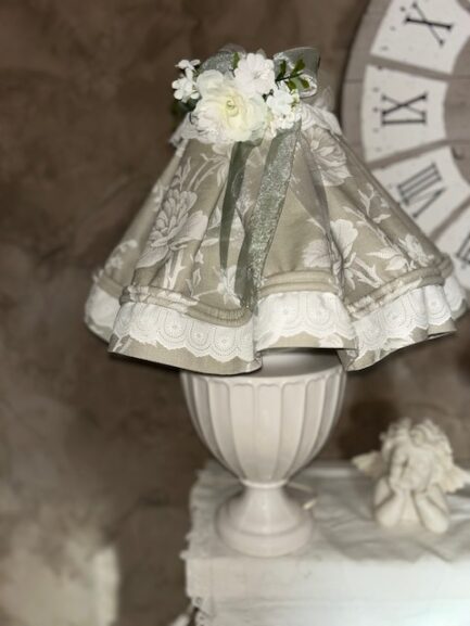 Lampe pied en porcelaine blanche