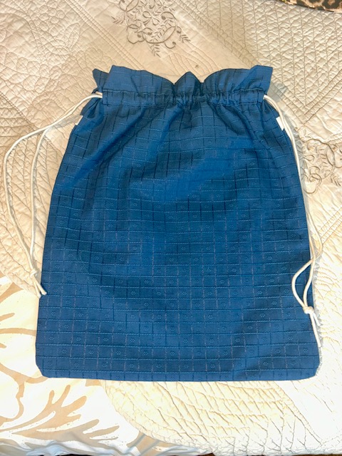 Petit sac à lingerie, bleu et blanc – Image 4