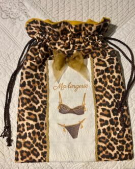 Sac à lingerie léopard